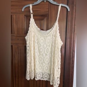 NWOT BoHo Vintage Lace Adjustable Tank